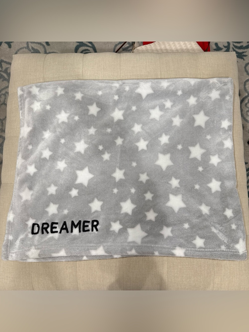 Dreamer Grey Star Kids Blanket - Soft Fleece